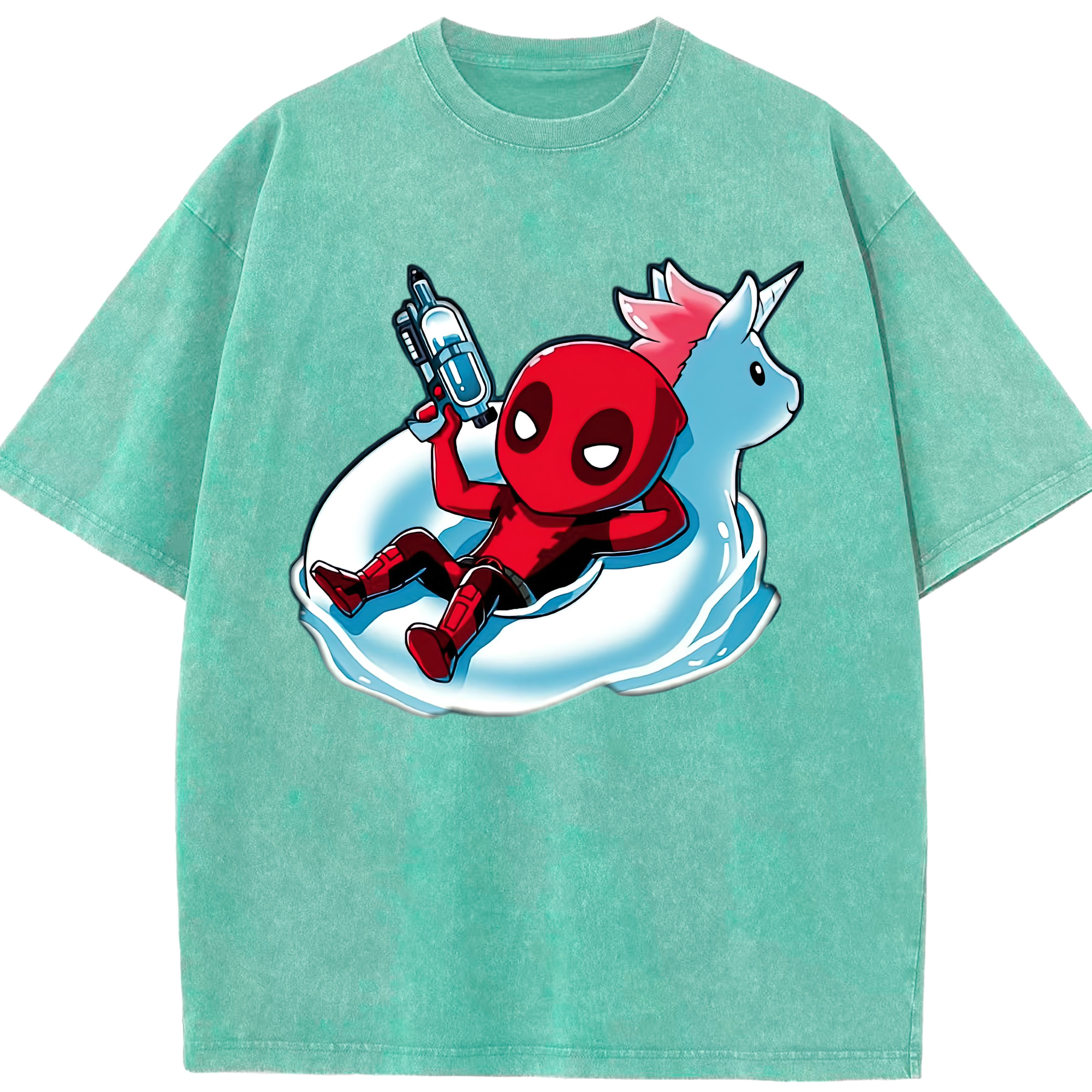 （画像用） Deadpool デッドプール 綿100% ヴィンテージ風 半袖Tシャツ（フロントプリント）